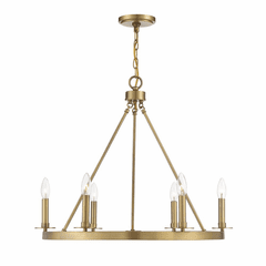 Savoy House Meridian 6 Light Chandelier - Natural Brass - M10093NB
