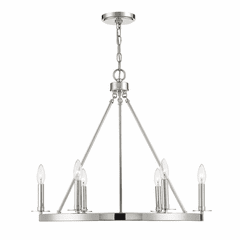 Savoy House Meridian 6 Light Chandelier - Polished Nickel - M10093PN