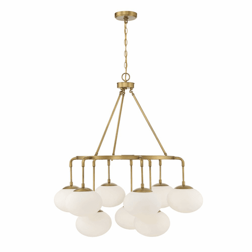 Savoy House Meridian 9-Light Chandelier - Natural Brass - M10098NB