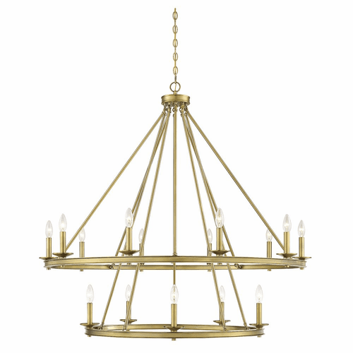 Savoy House Middleton 15-LT Chandelier - Warm Brass - 1-312-15-322