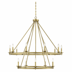 Savoy House Middleton 15-LT Chandelier - Warm Brass - 1-312-15-322