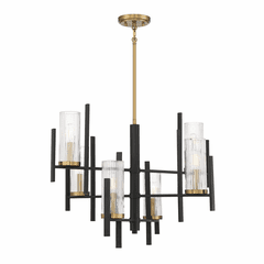 Savoy House Midland 6-Light Chandelier - Matte Black w/Brass - 1-1906-6-143