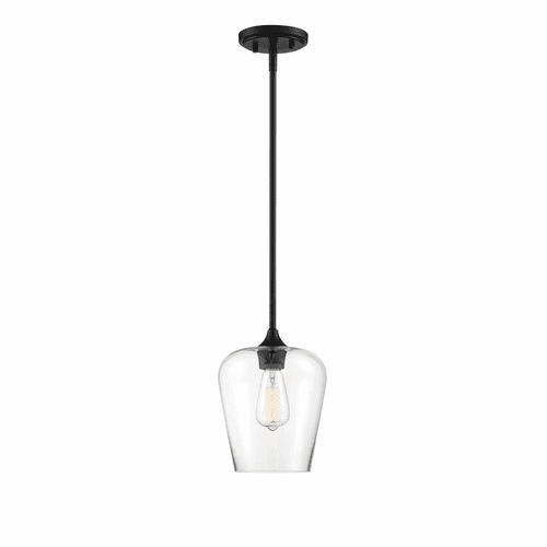 Savoy House Octave 1-LT Black Mini Pendant - 7-4036-1-BK