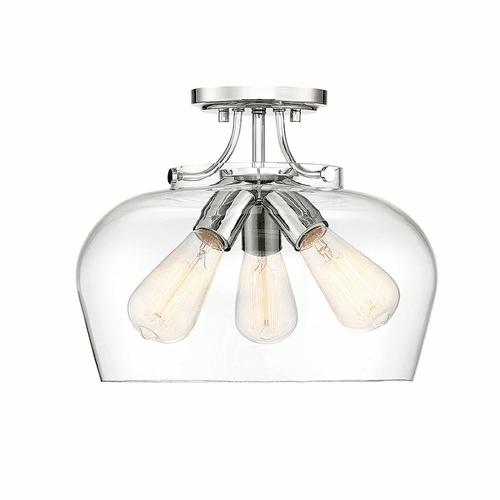 Savoy House Octave 3-LT Semi Flush - Polished Chrome - 6-4035-3-11