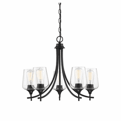 Savoy House Octave 5-LT Black Chandelier - 1-4032-5-BK