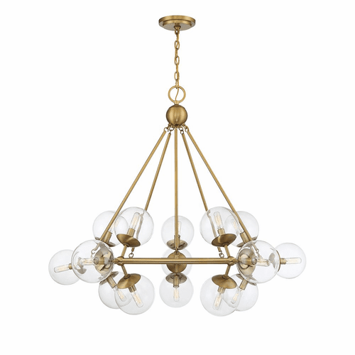Savoy House Orion 15-Light Chandelier - Brass - 1-1932-15-322