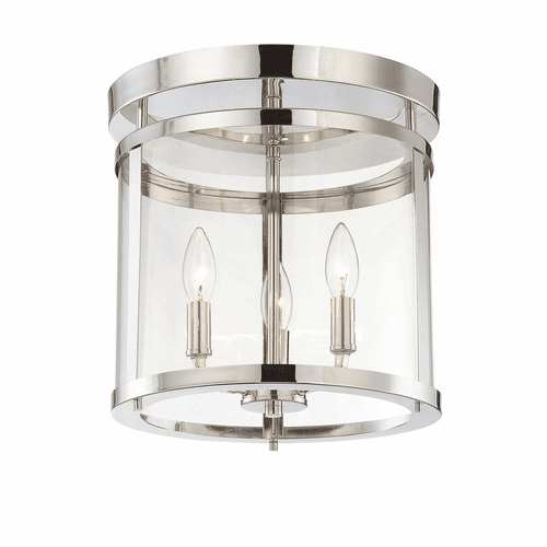Savoy House Penrose 3-LT Semi-Flush - Polished Nickel - 6-1043-3-109