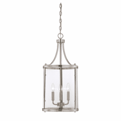 Savoy House Penrose 3-LT Small Foyer Lantern - Satin Nickel - 7-1040-3-SN