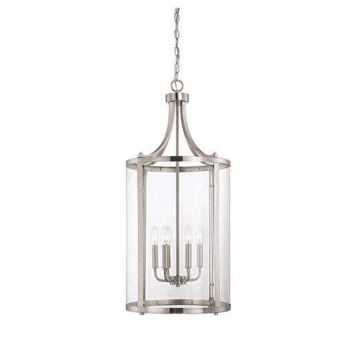 Savoy House Penrose 6-LT Medium Foyer Lantern - Satin Nickel - 7-1041-6-SN