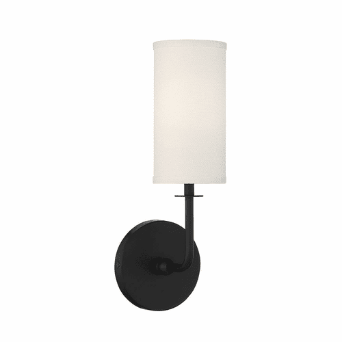 Savoy House Powell 1-Light Wall Sconce - Matte Black - 9-1755-1-89