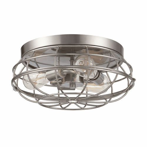 Savoy House Scout 15 Inch Flush Mount - Satin Nickel - 6-8074-15-SN