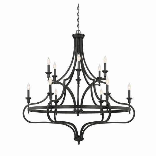 Savoy House Sheilds 12-LT Chandelier - English Bronze - 1-9084-12-13