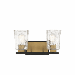 Savoy House Sidney 2-LT Bath Vanity Light - Matte Black w/Brass - 8-1720-2-143 Savoy House Sidney 2-LT Bath Vanity Light - Matte Black w/Brass - 8-1720-2-143