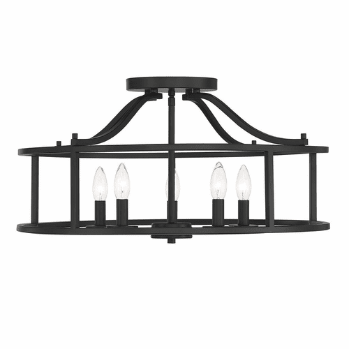 Savoy House Stockton 5-Light Ceiling Light - Matte Black - 6-1679-5-89