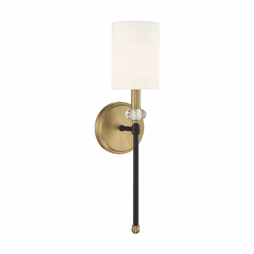 Savoy House Tivoli 1-Light Wall Sconce - Matte Black w/Brass - 9-1888-1-143