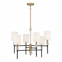 Savoy House Tivoli 6-Light Chandelier - Matte Black w/Brass - 1-1887-6-143 Savoy House Tivoli 6-Light Chandelier - Matte Black w/Brass - 1-1887-6-143