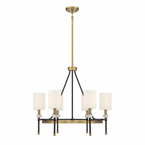 Savoy House Tivoli 6-Light Chandelier - Matte Black w/Brass - 1-1893-6-143