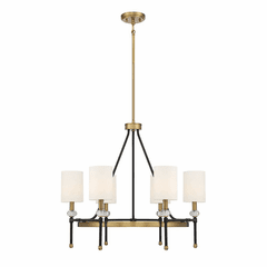 Savoy House Tivoli 6-Light Chandelier - Matte Black w/Brass - 1-1893-6-143