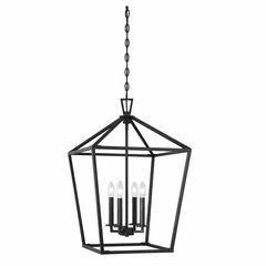 Savoy House Townsend 4-LT Foyer Lantern - Matte Black - 3-321-4-89