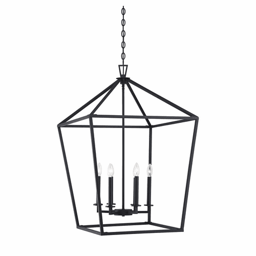 Savoy House Townsend 6-LT Foyer Lantern - Matte Black - 3-322-6-89