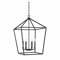 Savoy House Townsend 6-LT Foyer Lantern - Matte Black - 3-322-6-89