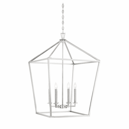 Savoy House Townsend 6-LT Foyer Lantern - Satin Nickel - 3-322-6-SN