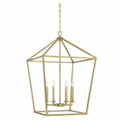 Savoy House Townsend 6-LT Foyer Lantern - Warm Brass - 3-322-6-322
