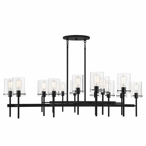 Savoy House Vista 16-Light Chandelier - Matte Black - 1-1800-16-89