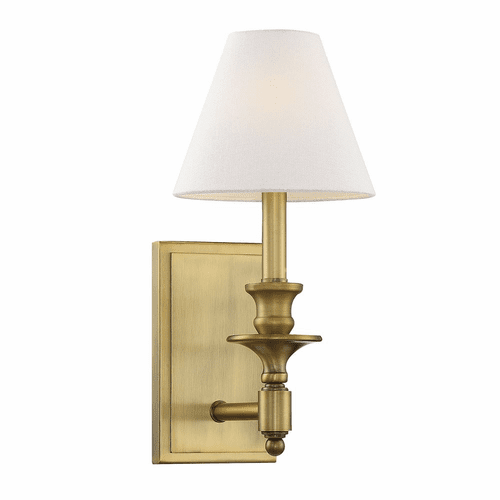 Savoy House Washburn 1-LT Sconce - Warm Brass - 9-0700-1-322