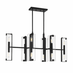 Savoy House Winfield 12-Light Linear Chandelier - Matte Black - 1-9773-12-89