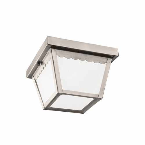 Sea Gull 1-LT Outdoor Ceiling Flush Mount - Nickel - 75467-965