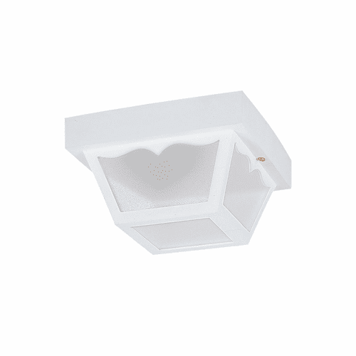 Sea Gull 1-LT Outdoor Ceiling Flush Mount - White - 7567-15