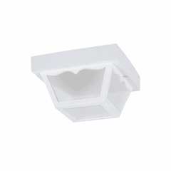 Sea Gull 1-LT Outdoor Ceiling Flush Mount - White - 7567-15