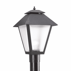 Sea Gull 1-LT Outdoor Post Lantern - Black - 82065-12