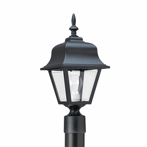 Sea Gull 1-LT Outdoor Post Lantern - Black - 8255-12