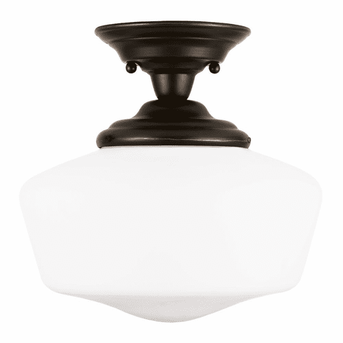 Sea Gull Academy 1-LT Semi-Flush Mount - Heirloom Bronze - 77436-782
