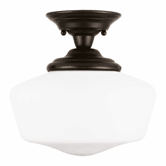 Sea Gull Academy 1-LT Semi-Flush Mount - Heirloom Bronze - 77436-782