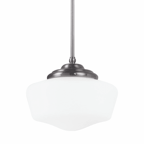 Sea Gull Academy Large 1-LT Pendant - Brushed Nickel - 65438-962