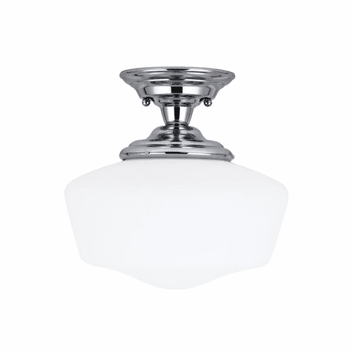 Sea Gull Academy Large 1-LT Semi-Flush Mount - Chrome - 77437-05