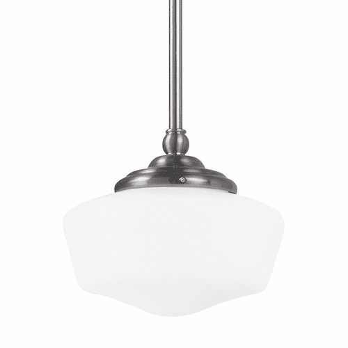 Sea Gull Academy Small 1-LT Pendant - Brushed Nickel - 65436-962