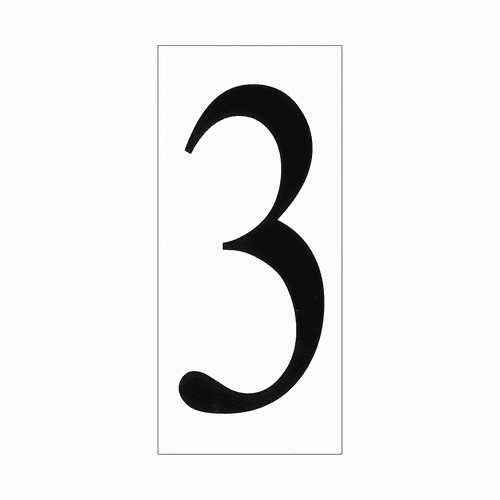 Sea Gull Address Light Number Tile - White Plastic - 90613-68