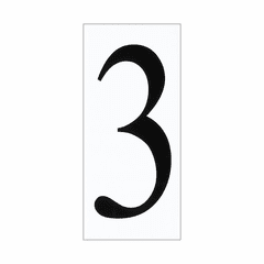 Sea Gull Address Light Number Tile - White Plastic - 90613-68