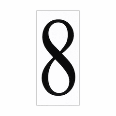 Sea Gull Address Light Number Tile - White Plastic - 90618-68 Sea Gull Address Light Number Tile - White Plastic - 90618-68