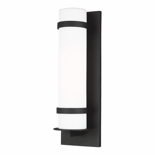 Sea Gull Alban Large 1-LT Outdoor Barn Light Wall Lantern - Black - 8718301-12