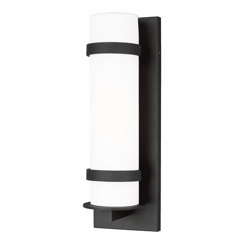 Sea Gull Alban Medium 1-LT Outdoor Barn Light Wall Lantern - Black - 8618301-12