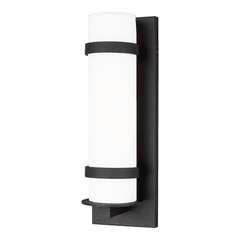 Sea Gull Alban Medium 1-LT Outdoor Barn Light Wall Lantern - Black - 8618301-12