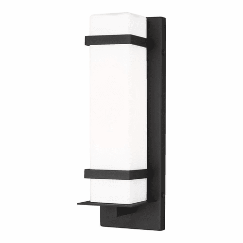 Sea Gull Alban Small 1-LT Outdoor Barn Light Wall Lantern - Black - 8520701-12