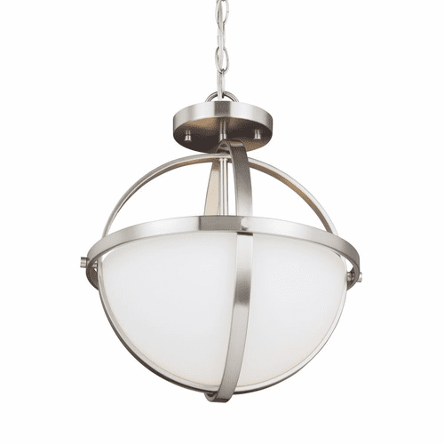 Sea Gull Alturas 2LT Semi-Flush Convertible Pendant - Brushed Nickel - 7724602-962