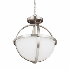 Sea Gull Alturas 2LT Semi-Flush Convertible Pendant - Brushed Nickel - 7724602-962