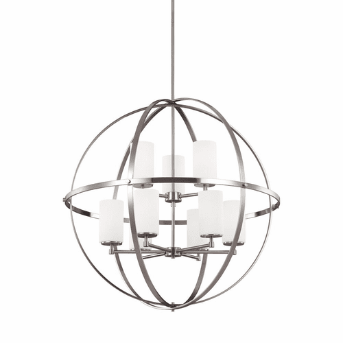 Sea Gull Alturas 9-LT Chandelier - Brushed Nickel - 3124609-962